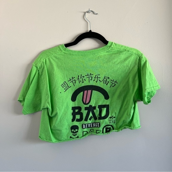 Psycho Rebel | Green Monster Crop Top - Picture 2 of 3